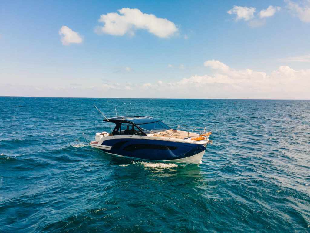 Hanover Yachts photo 387 heraldic blue drone DJI_0115 affordable Luxury boats with Best Selling Boats - Shop and buy used or new boats at Best Selling Boats.