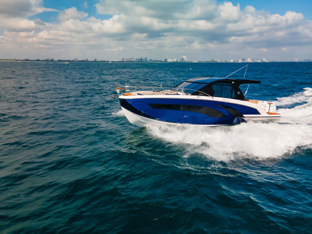 Hanover Yachts photo 387 heraldic blue drone DJI_0126 affordable Luxury boats with Best Selling Boats - Shop and buy used or new boats at Best Selling Boats.