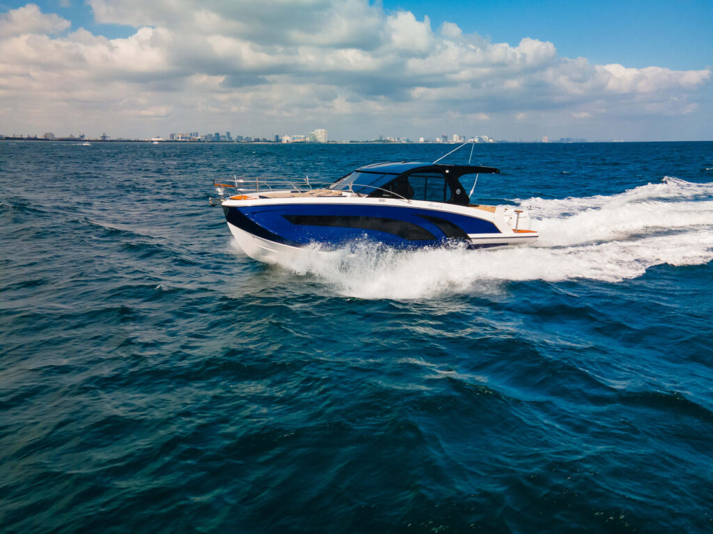 Hanover Yachts photo 387 heraldic blue drone DJI_0127 affordable Luxury boats with Best Selling Boats - Shop and buy used or new boats at Best Selling Boats.