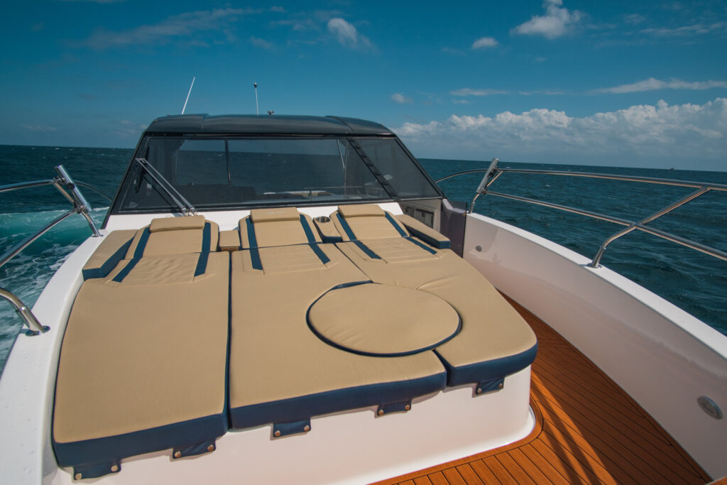 Hanover Yachts photo 387 heraldic blue exterior _DSC4487 affordable Luxury boats with Best Selling Boats - Shop and buy used or new boats at Best Selling Boats.