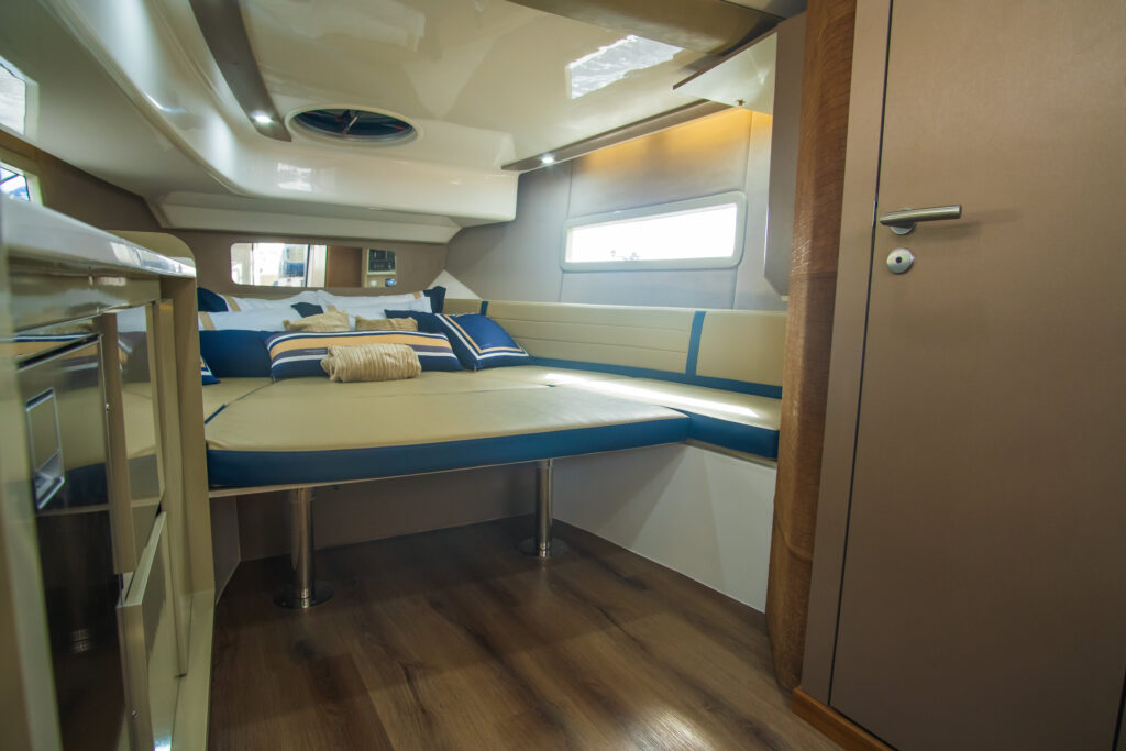 Hanover Yachts photo 387 heraldic blue interior _DSC4548 affordable Luxury boats with Best Selling Boats - Shop and buy used or new boats at Best Selling Boats.